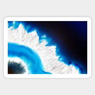 Blue agate mineral super macro Sticker